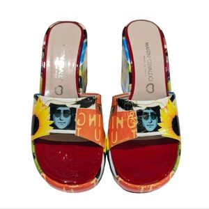 Martini Osvaldo Sunflower Beatles Platform Sandals 6